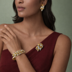 Pre-Owned Cartier Grain de Café Semi-Pavé Earrings in 18K Yellow Gold and Platinum with Diamonds