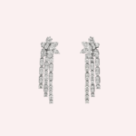 Pre-Owned Cartier Diamond Collection Earrings in 18K White Gold with Pear-Shaped, Baguette-Cut, and Brilliant-Cut Diamonds - Image 2