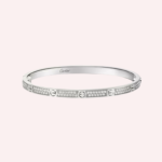 Pre-Owned Cartier LOVE Bracelet on Chain, Pavé Diamonds, White Gold