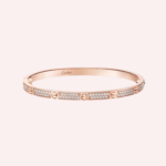 Pre-Owned Cartier LOVE Bracelet on Chain, Pavé Diamonds, Rose Gold