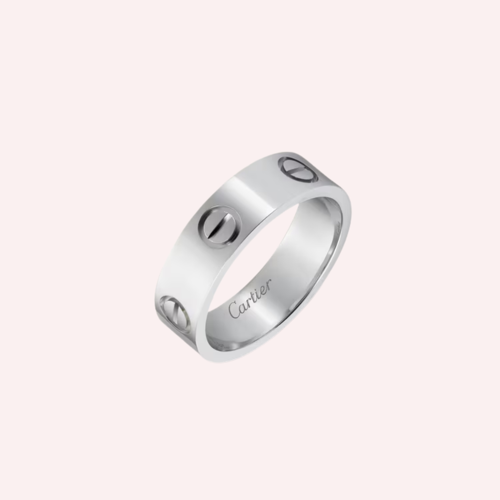 Pre-Owned Cartier LOVE classic ring in platinum Pre-Owned Cartier LOVE classic ring in platinum