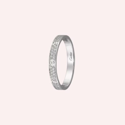 A Pre-Owned Cartier LOVE mini model pavé ring