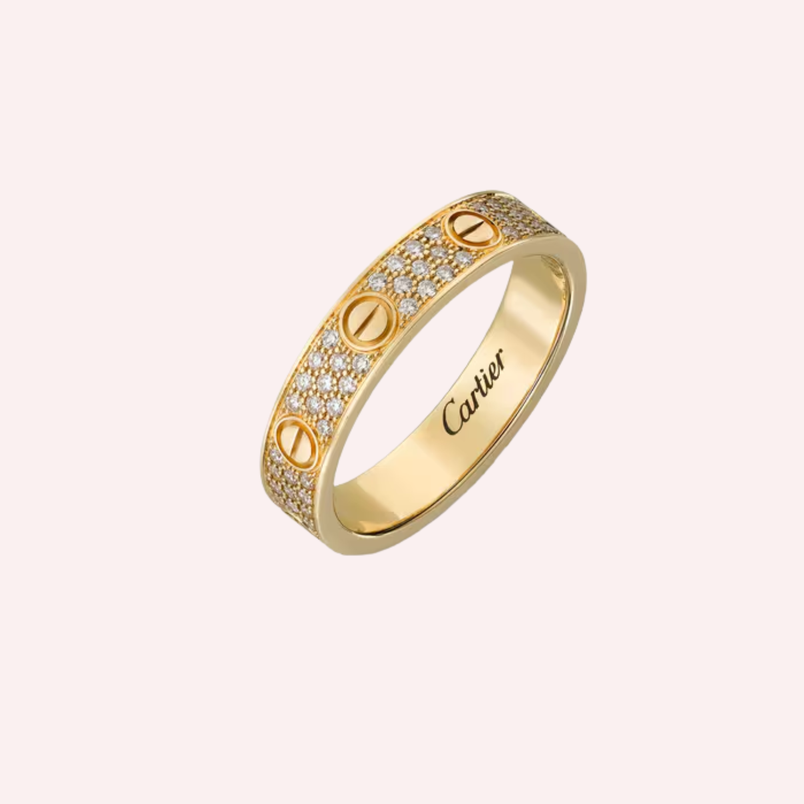 A Pre-Owned Cartier LOVE small model pavé ring A Pre-Owned Cartier LOVE small model pavé ring