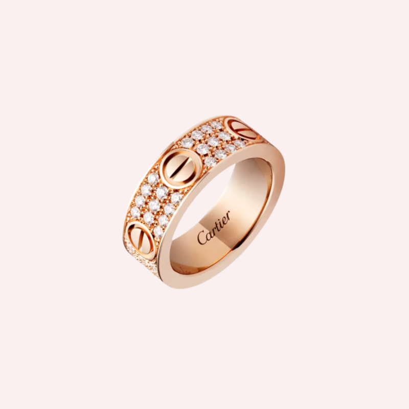 A Pre-Owned Cartier LOVE classic pavé ring