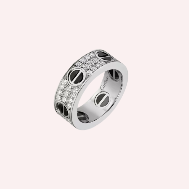 A Pre-Owned Cartier LOVE classic pavé ring