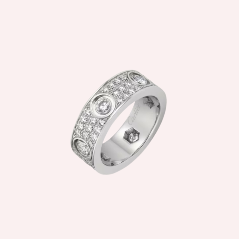 A Pre-Owned Cartier LOVE classic pavé ring