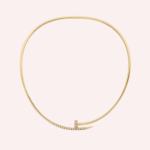 Pre-Owned Cartier Juste un Clou Small Model Torque Necklace with Reverse-Set Diamonds in 18K Yellow Gold - Image 2