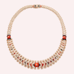 Pre-Owned Cartier Géométrie & Contrastes Coral Pavé Necklace
