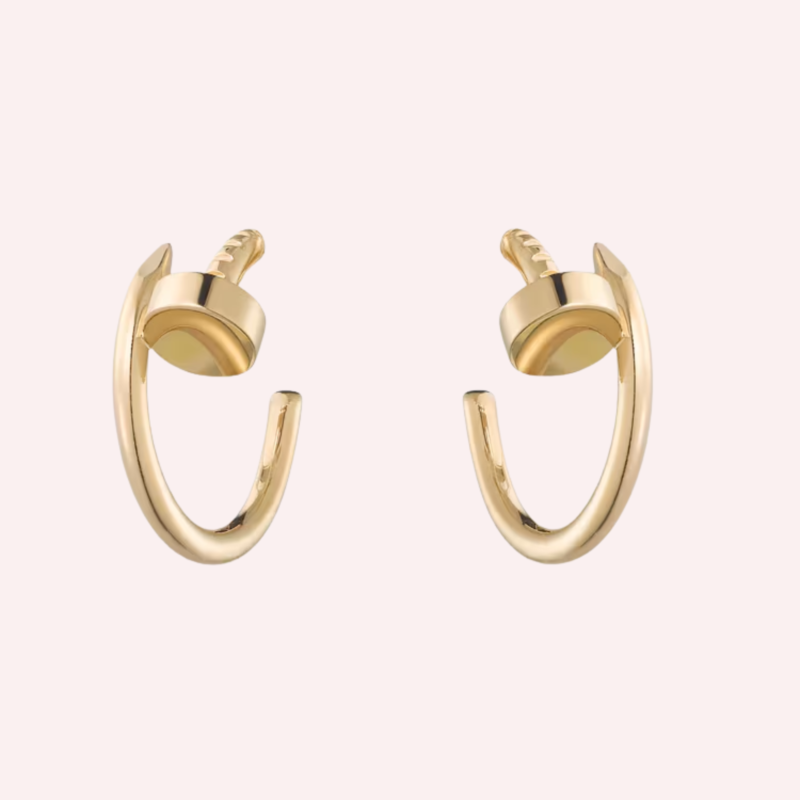A Pre-Owned Cartier Juste un Clou small model hoop earrings