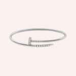 Pre-Owned Cartier Juste un Clou Bracelet, Small Model, Reverse-Set Diamonds, White Gold