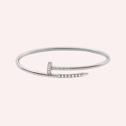 Pre-Owned Cartier Juste un Clou Bracelet, Small Model, Reverse-Set Diamonds, White Gold