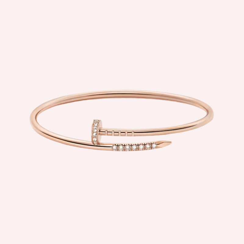 Pre-Owned Cartier Juste un Clou Bracelet, Small Model, Reverse-Set Diamonds, Rose Gold