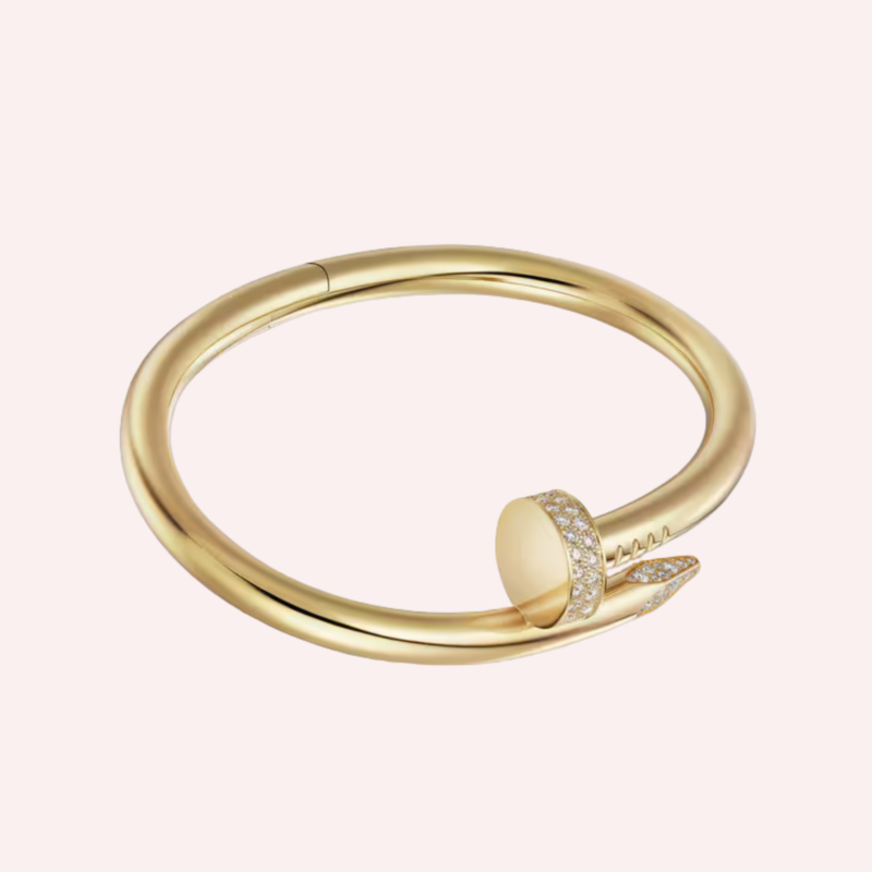 Pre-Owned Cartier Juste un Clou Bracelet, Large Model, Diamonds, Yellow Gold