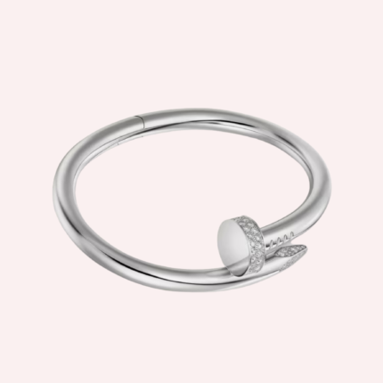 Pre-Owned Cartier Juste un Clou Bracelet, Large Model, Diamonds, White Gold