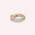 A Pre-Owned Cartier Trinity classic medium pavé ring