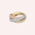 A Pre-Owned Cartier Trinity large pavé ring