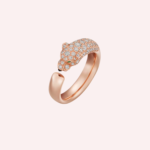 A Pre-Owned Panthère de Cartier small model half-pavé ring