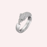 A Pre-Owned Panthère de Cartier small model half-pavé ring