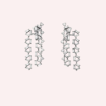 Pre-Owned Reflection de Cartier Earrings in White Gold with Brilliant-Cut and Baguette-Cut Diamonds