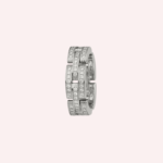 Pre-Owned Cartier Maillon Panthère Triple Row Pavé Ring with Diamonds