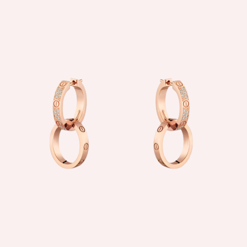 Pre-Owned Cartier LOVE Multiwear Half-Pavé Earrings