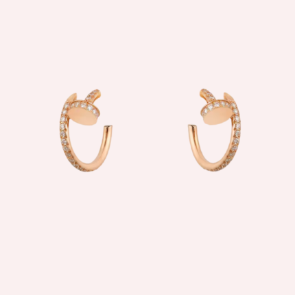 Pre-Owned Cartier Juste un Clou Small Pavé Hoop Earrings