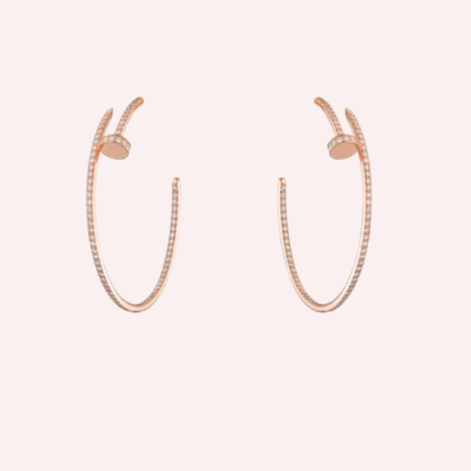 Pre-Owned Cartier Juste un Clou Large Pavé Hoop Earrings