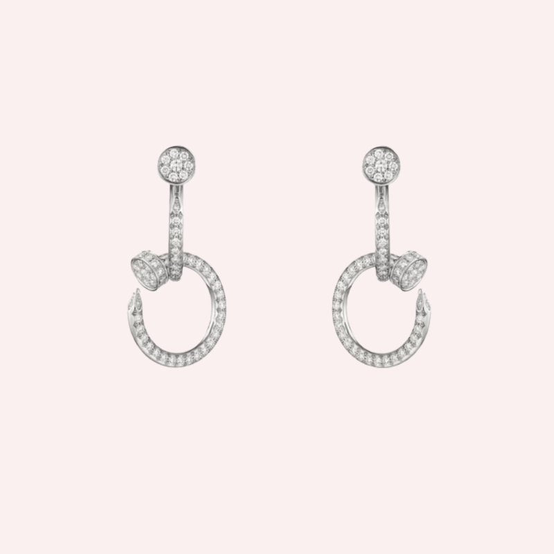 Pre-Owned Cartier Juste un Clou Double Pavé Earrings