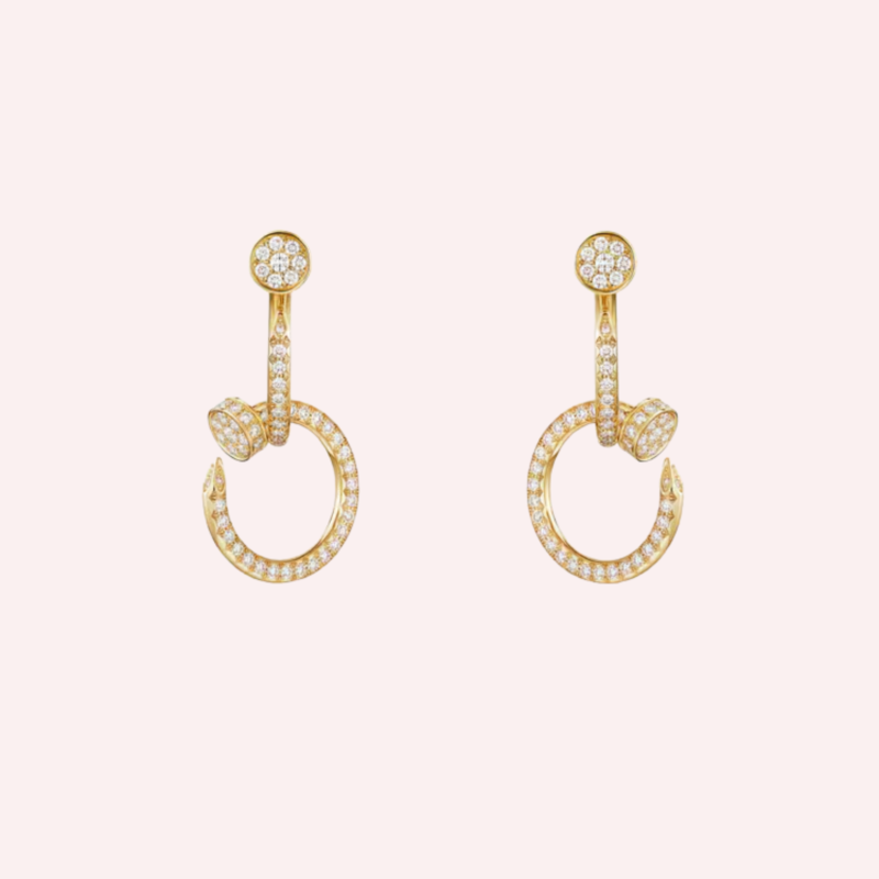 Pre-Owned Cartier Juste un Clou Double Pavé Earrings