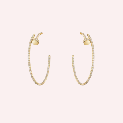 Pre-Owned Cartier Juste un Clou Large Pavé Hoop Earrings