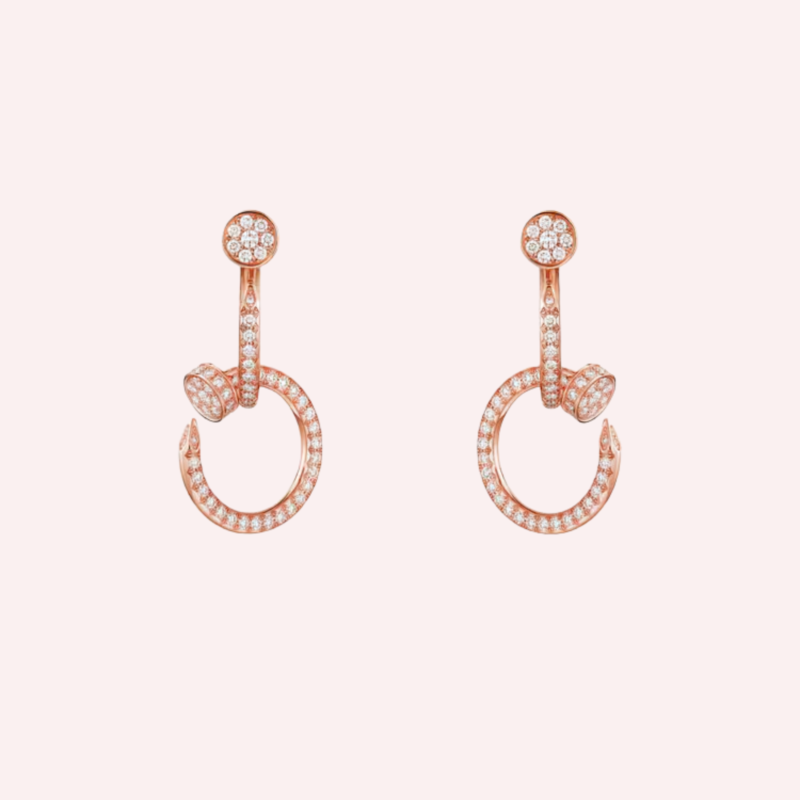 Pre-Owned Cartier Juste un Clou Double Pavé Earrings