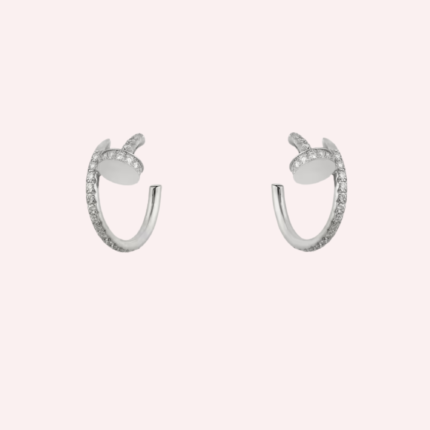 Pre-Owned Cartier Juste un Clou Small Pavé Hoop Earrings