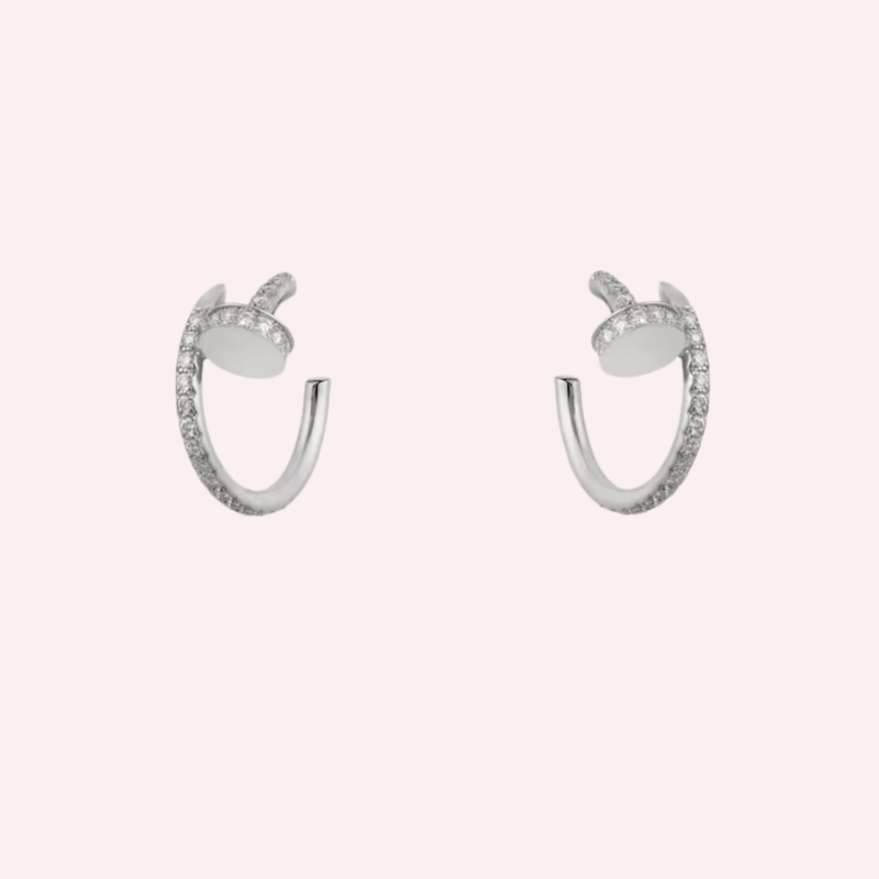 Pre-Owned Cartier Juste un Clou Small Pavé Hoop Earrings