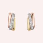 Pre-Owned Cartier Trinity Cushion-Shaped Half-Pavé Earrings