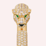 Pre-Owned Cartier Panthère de Cartier Bracelet, Small Model, Half-Pavé, Yellow Gold