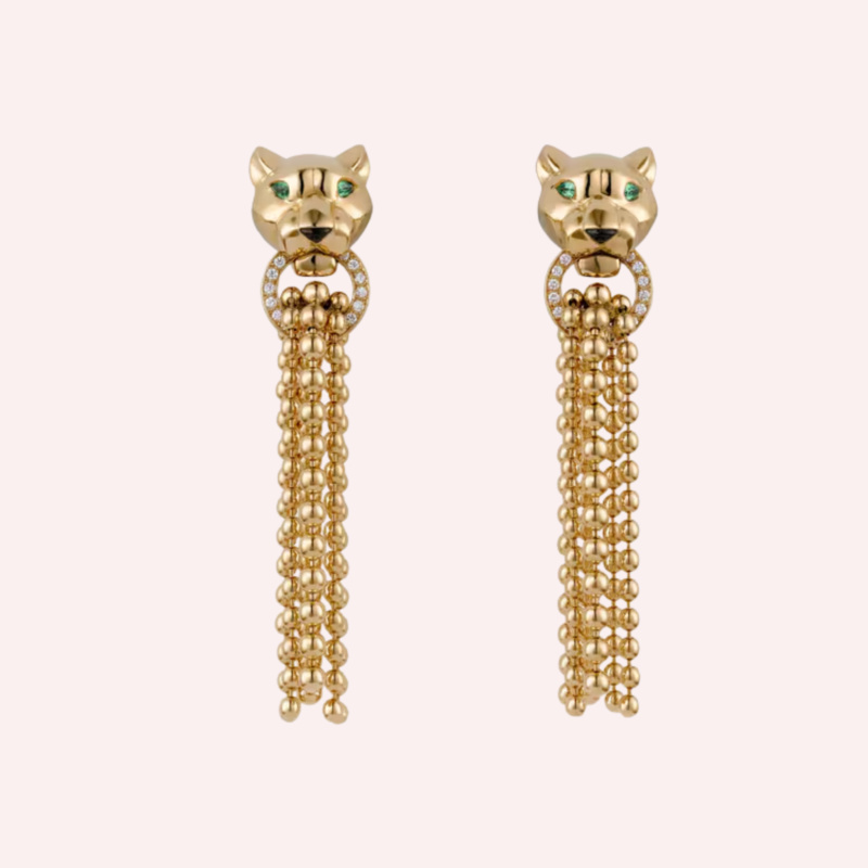 Pre-Owned Panthère de Cartier Diamond Pendant Earrings