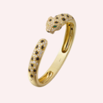 Pre-Owned Cartier Panthère de Cartier Bracelet, Medium Model, Half-Pavé, Yellow Gold