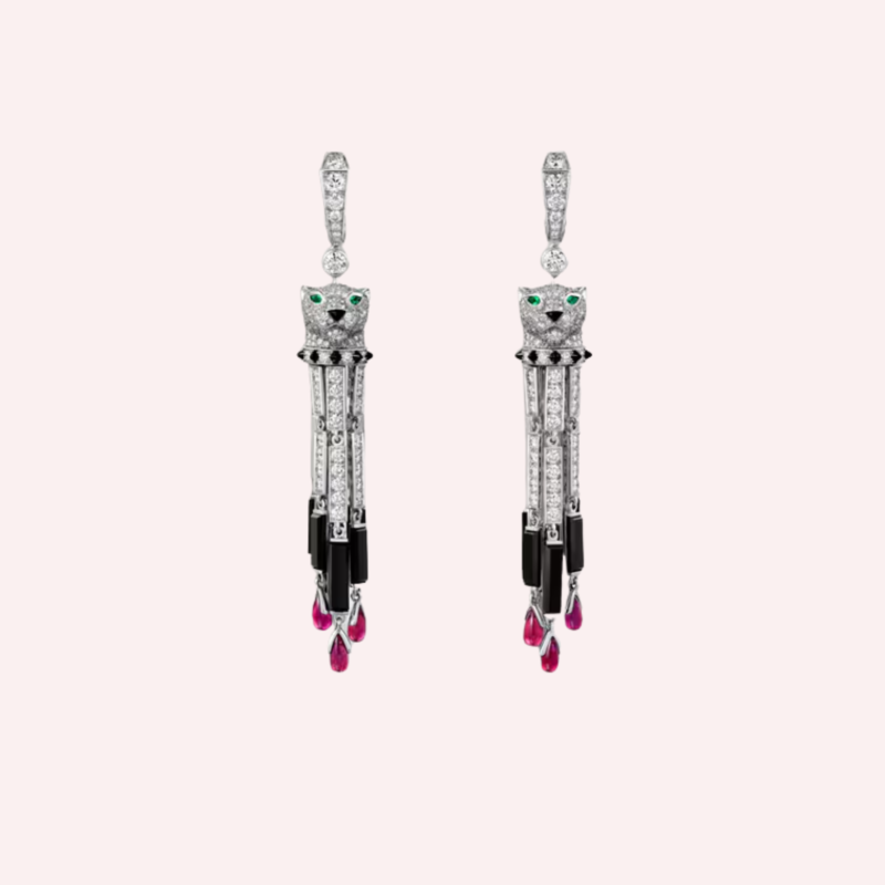 Pre-Owned Panthère de Cartier Large Pavé Earrings