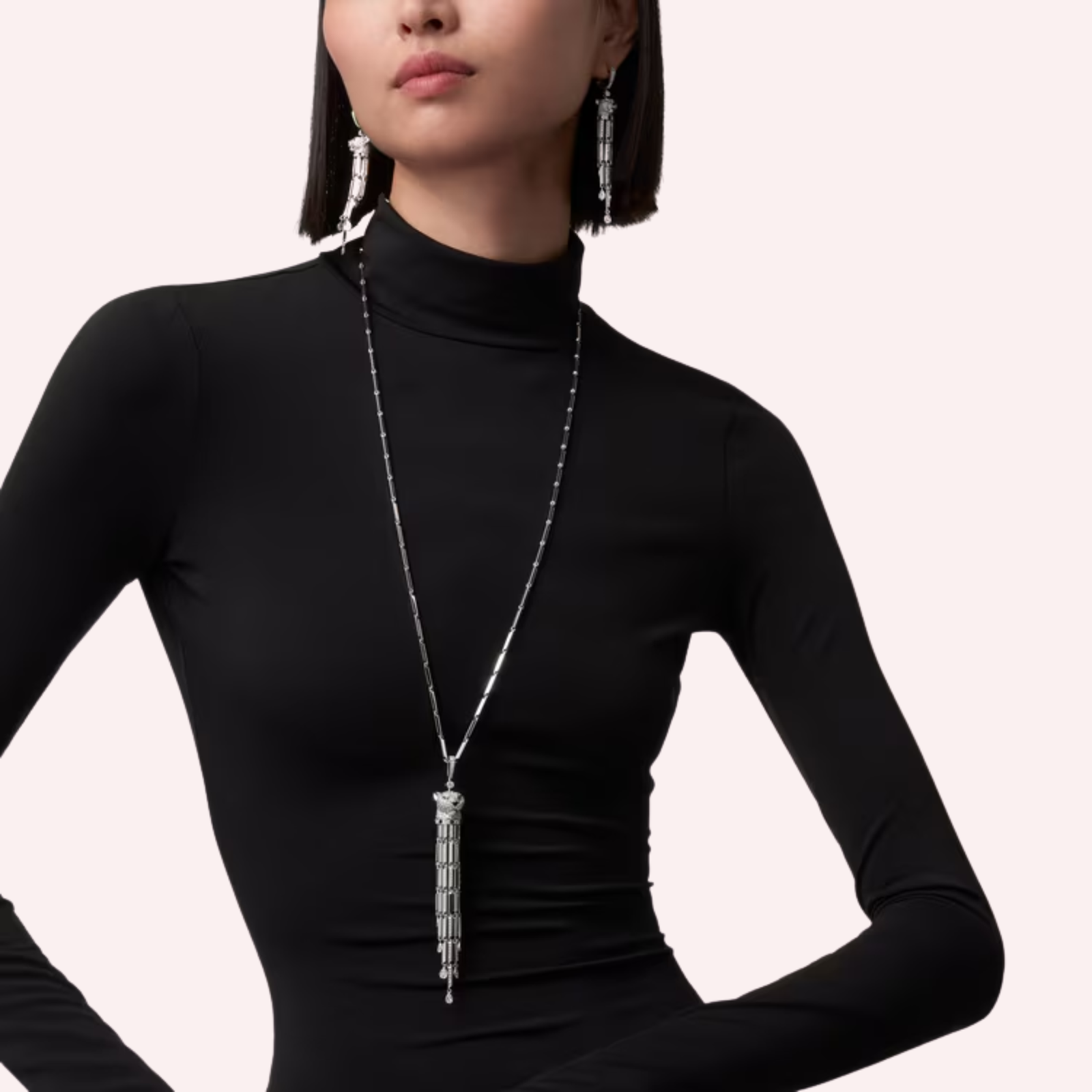 Pre-Owned Panthère de Cartier Large Pavé Earrings Pre-Owned Panthère de Cartier Large Pavé Earrings