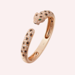 Pre-Owned Cartier Panthère de Cartier Bracelet, Medium Model, Half-Pavé, Rose Gold