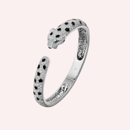 Pre-Owned Cartier Panthère de Cartier Bracelet, Medium Model, Full Pavé, White Gold