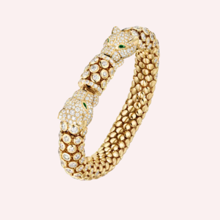 Pre-Owned Cartier Panthère de Cartier Bracelet, Full Pavé, Yellow Gold
