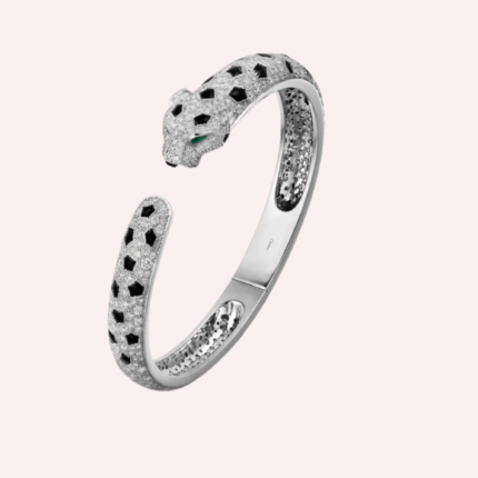 Pre-Owned Cartier Panthère de Cartier Bracelet, Medium Model, Full Pavé, White Gold