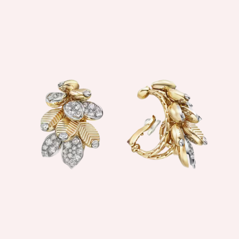 Pre-Owned Cartier Grain de Café Semi-Pavé Diamond Earrings