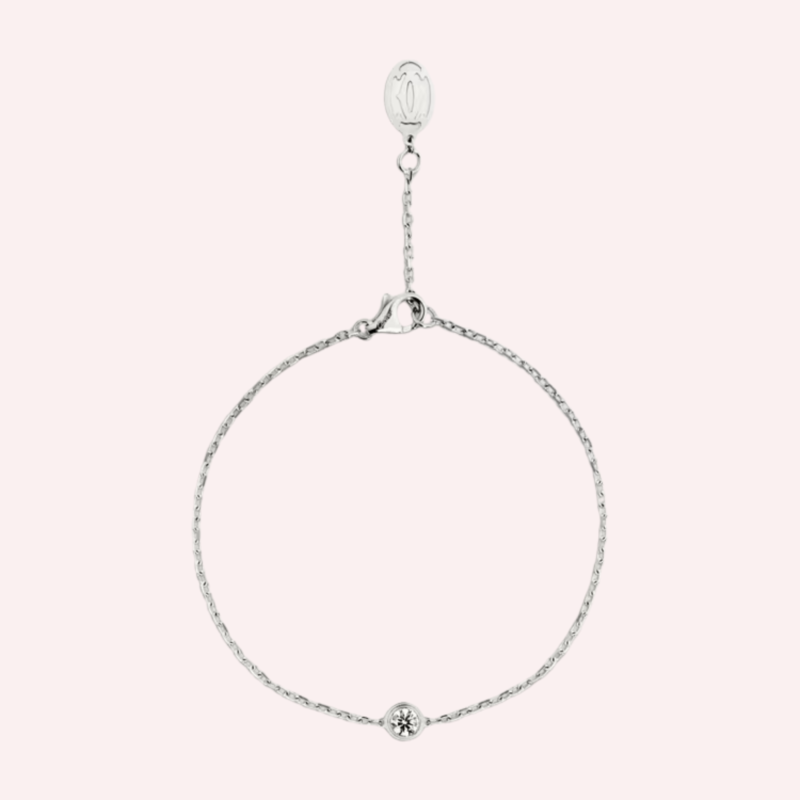 Pre-Owned Cartier d’Amour Medium Diamond Bracelet in 18K White Gold