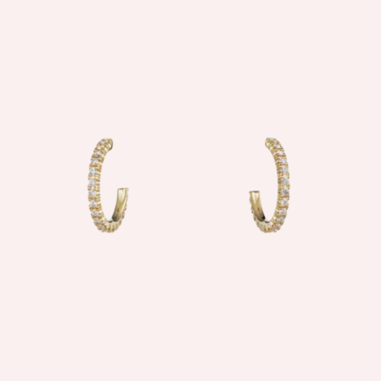 Pre-Owned Cartier Étincelle de Cartier Pavé Hoop Earrings