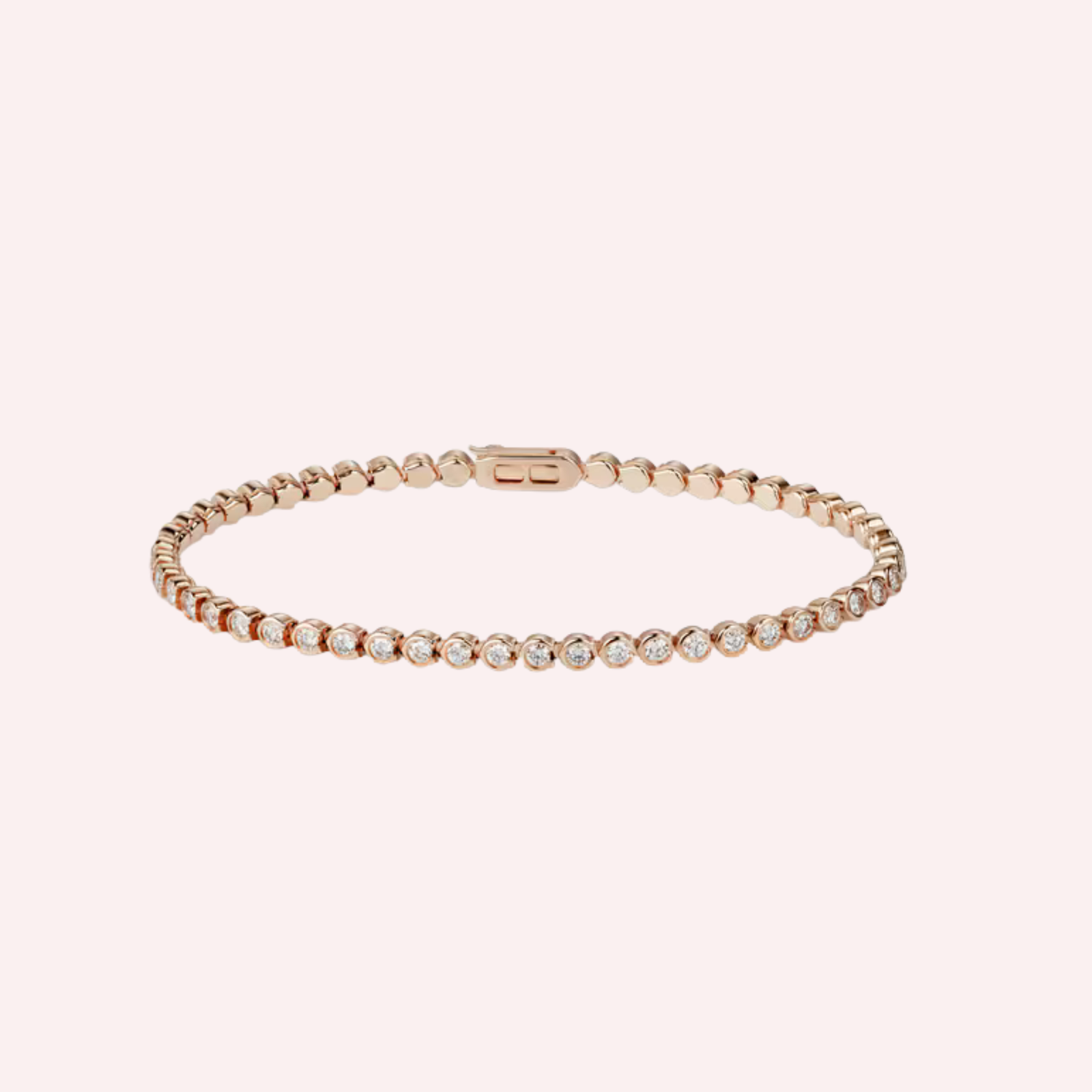 Pre-Owned Cartier Lignes Essentielles C de Cartier Diamond Bracelet in 18K Rose Gold Pre-Owned Cartier Lignes Essentielles C de Cartier Diamond Bracelet in 18K Rose Gold