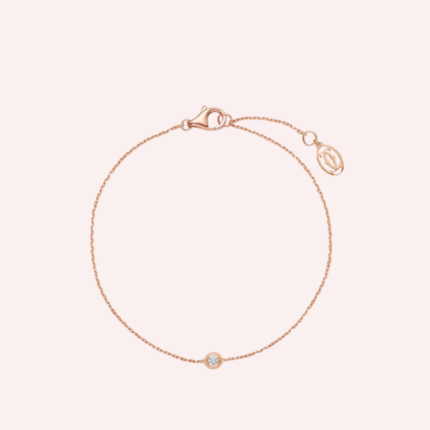 Pre-Owned Cartier d’Amour Medium Diamond Bracelet in 18K Rose Gold