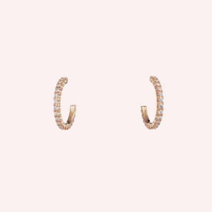 Pre-Owned Cartier Étincelle de Cartier Pavé Hoop Earrings