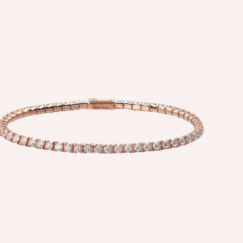 Pre-Owned Cartier Lignes Essentielles Diamond Bracelet in 18K Rose Gold